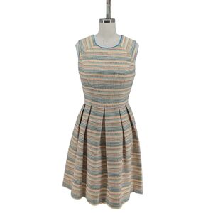 01449 Shoshanna Striped Jacquard A Line Dress Multicolor size 4 preppy party